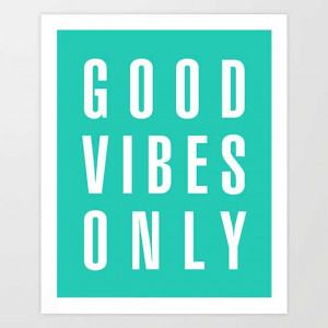 Typographic Print Wall Art “Good Vibes Only” Digital Download ...