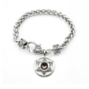 Sheriff's Badge Bracelet - a sterling silver bracelet $10.00 http ...
