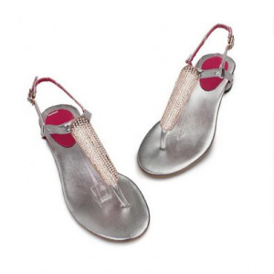 Womens Open Toe Thong Low Heels Cow Leather Soft Material Solid ...