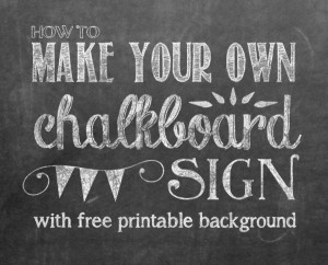 How to Make Your Own Chalkboard Printables