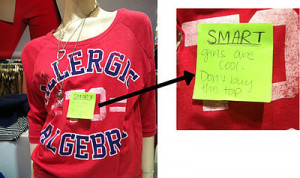 Once again , a major retailer embellishes girls' t-shirts with a ...