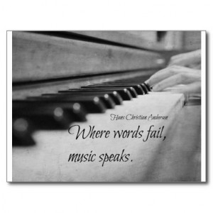 Music Quote Piano Keys Postcard