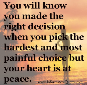 Making the Right Decision Quotes