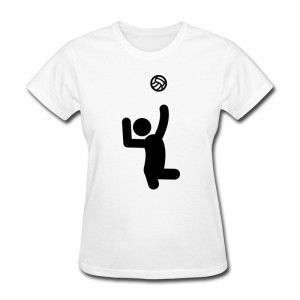 Design Solid Women's T Shirt sitting volleyball Funny Quote Tee for ...