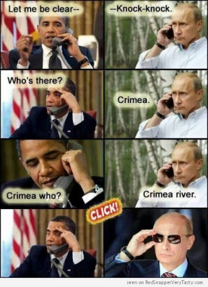 Crimea River : Putin Calls Obama about Ukraine Crisis