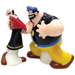 Olive Oyl And Brutus Salt And Pepper Shakers