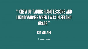 grew up taking piano lessons and liking Wagner when I was in second ...