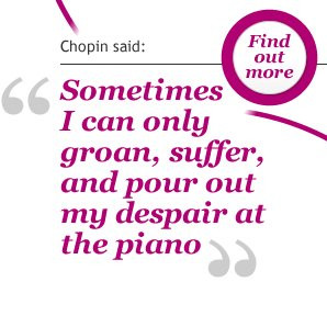 Chopin quote. Sometimes I can only groan, suffer, and pour out my ...