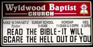 Funny church sign sayings