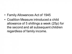 Allowances Act of 1945 Coalition Measure introduced a child allowance ...