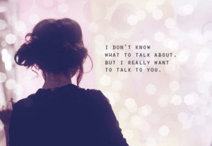 really want to talk to you