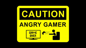 CAUTION Angry Gamer HD Wallpaper