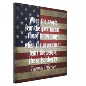 Thomas Jefferson Quote on Liberty and Tyranny Gallery Wrap Canvas