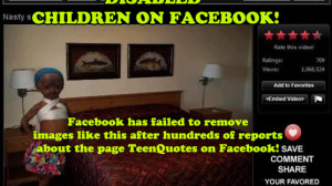 Stop Cyber Bullying of Disabled Children on Facebook!