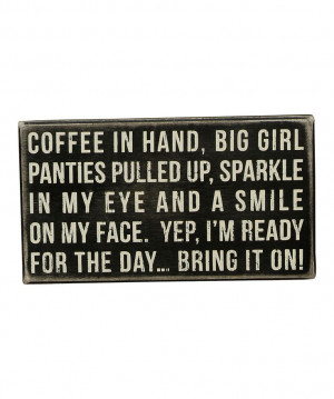 Coffee in Hand' Box Sign | Daily deals for moms, babies and kids