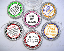 ... Funny Alcohol Sayings 3, Best friends gift,wineglass charms,Hostess