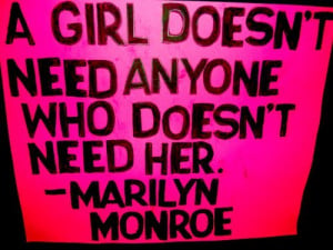 black, colorful, marilyn monroe, pink, quotes, sayings, text