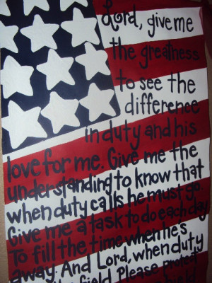 Hand Painted American Flag Military Wife Poem. $30.00, via Etsy.