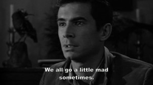 black and white, crazy, mad, people, psycho, quote, subtitles