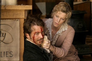 ... (Timothy Olyphant) is tended to by his wife Martha (Anna Gunn