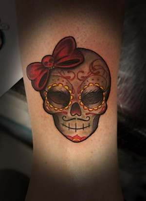 feminine sugar skull tattoos