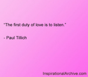 The First Duty Love Quotes