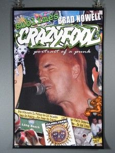 Sublime Crazy Fool, Bradley Nowell, Excellent Condition Poster!