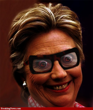 Hillary Clinton Wearing Funny Glasses