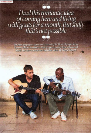 Damon Albarn works on Mali Music amidst Blur rehearsals