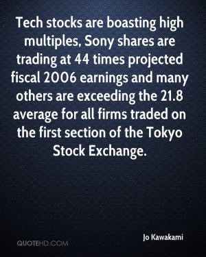 Tech stocks are boasting high multiples, Sony shares are trading at 44 ...