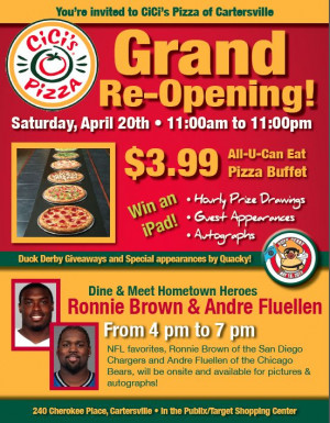 ... Grand Re Open, Reopen Flyers, Cicis Pizza, Pizza Grand, Re Open Flyers