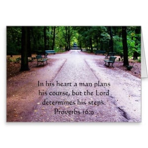 Proverbs 16:9 Inspirational Bible Verse Cards
