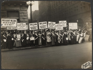 ... Protest Woodrow Wilson's Opposition to Woman Suffrage, October 1916