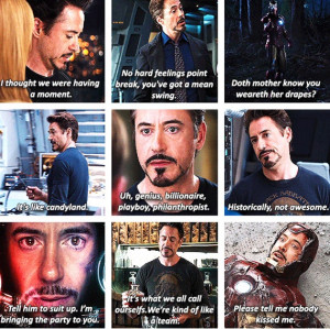 Tony Stark quotes (The Avengers) I kinda hate that is was so off ...