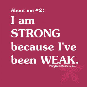 Quotes About Me #2: I am strong