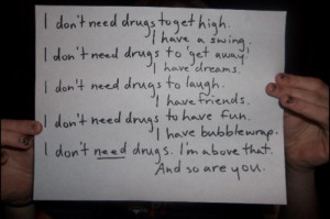 don’t need drugs….