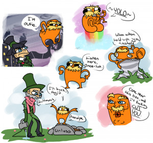 tried to be a good fan and draw more of the Lorax himself, but then ...