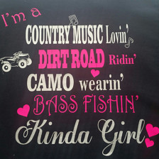 Country Girl T-Shirt- Country music lovin- dirt road ridin- camo ...