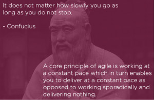 Agile is about doing as opposed to being paralyzed by over-planning ...