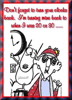 Maxine on Daylight Savings Time: Don't forget to turn your clocks back ...