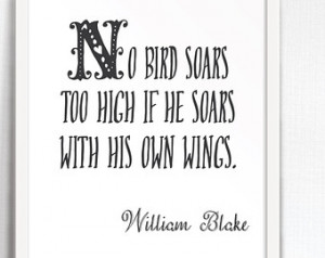 William Blake Quote Art Print // Literary Writer Literature Poetry ...