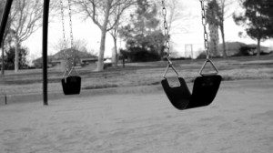 scary Black and White life creepy swings swinging