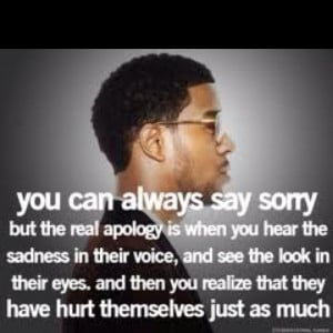 you can always say you're sorry...
