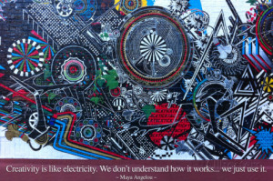 Maya Angelou Creativity Quote Plastic Sign Pancarte matière plastique