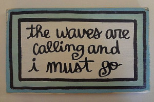 Small Hand Painted Wood Quote Sign 10 x 6 WAVES by OldFortStudios, $10 ...