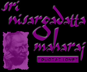 Welcome To Topics in Nondualism: Sri Nisargadatta Maharaj Quotations.