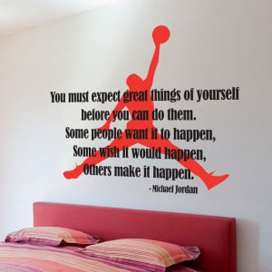 Michael Jordan Typographic Quote - Air Jordan Silhouette Basketball ...