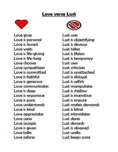 Love vs Infatuation More