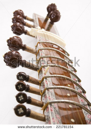 Sitar, a string Traditional Indian musical instrument, close-up ... HD ...