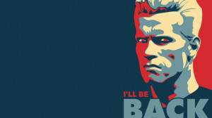 movies quotes arnold schwarzenegger satire posters vector art ...